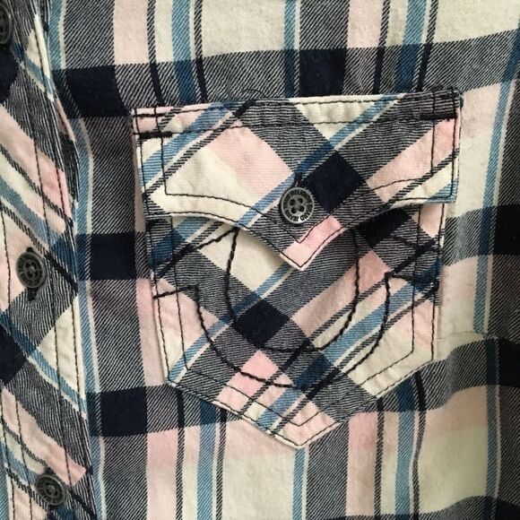 True Religion flannel button down shirt XS - Picture 5 of 10